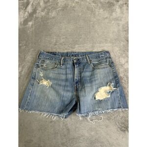 Levi's 569 Denim Jean Shorts Women's Size 34 Blue